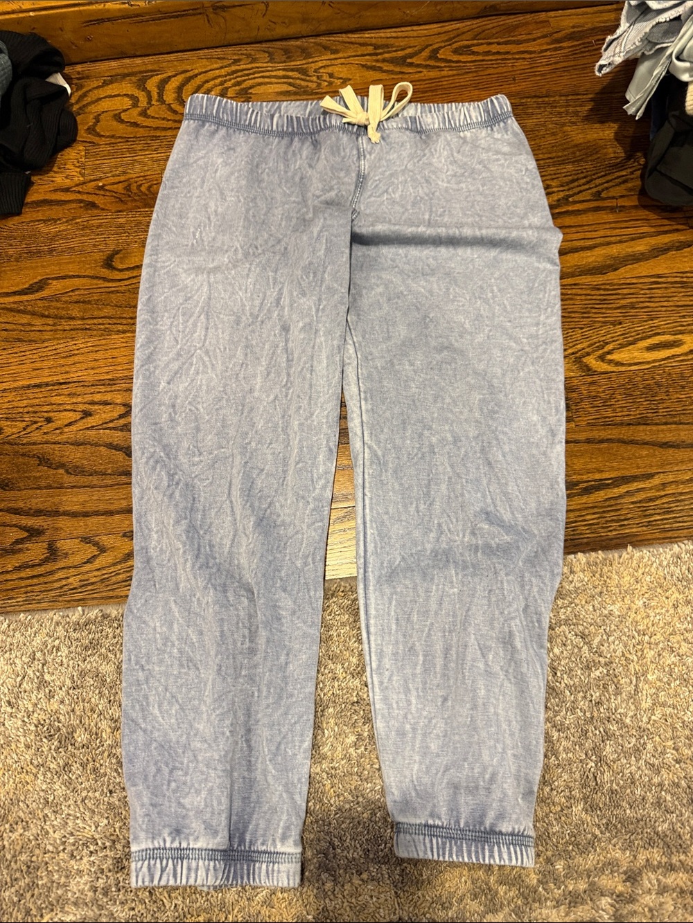 Women's Light Blue Drawstring Jogger Pants